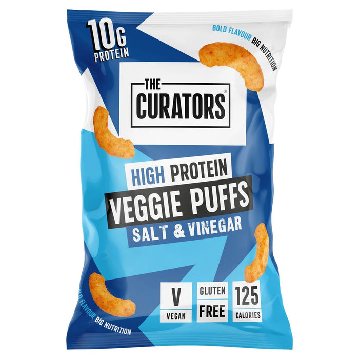 The Curators High Protein Veggie Puffs Salt & Vinegar 30g