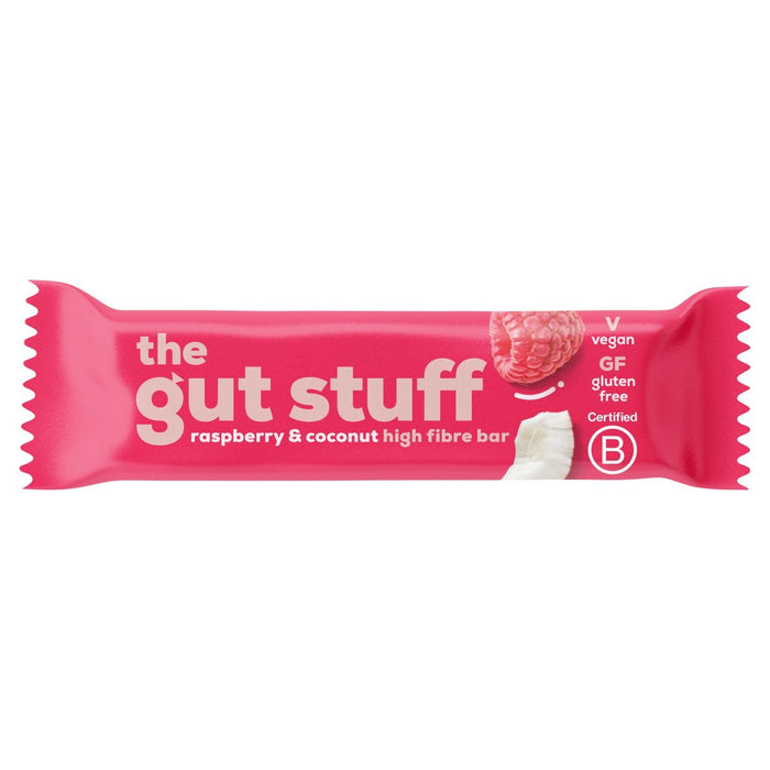The Gut Stuff Good Fibrations Raspberry & Coconut High Fibre Bar 35g