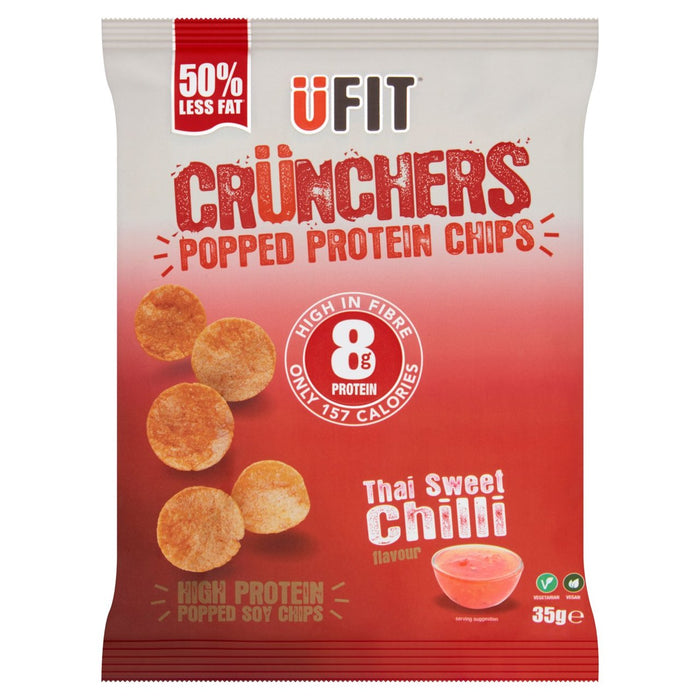 UFIT Crunchers Thai Sweet Chilli High Protein Popped Chips 35g
