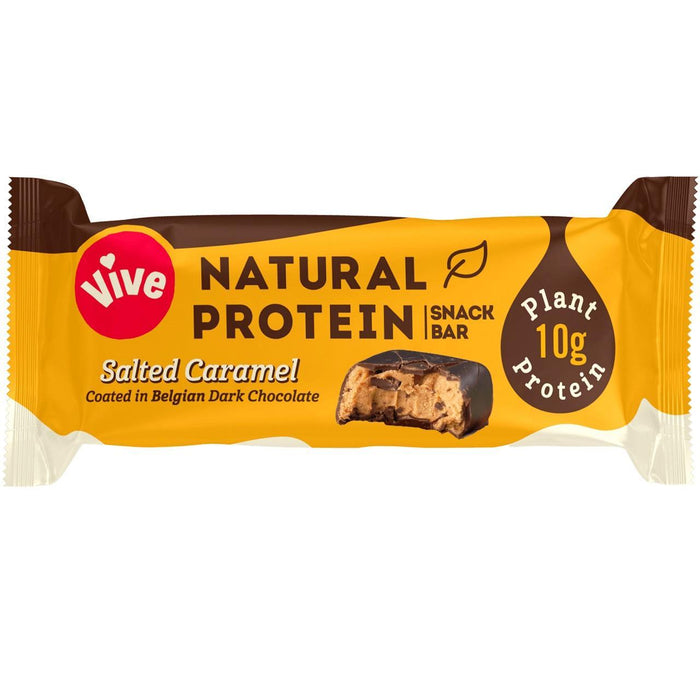Vive Vegan Chocolate Protein Bars Salted Caramel 49g