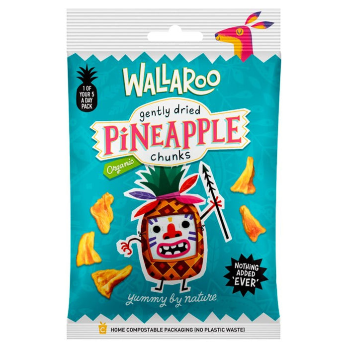 Wallaroo Organic Dried Pineapple Chunks 35g
