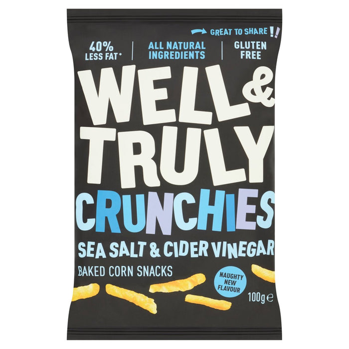 Well & Truly Crunchy Sea Salt & Cider Vinegar Share Bag 100g