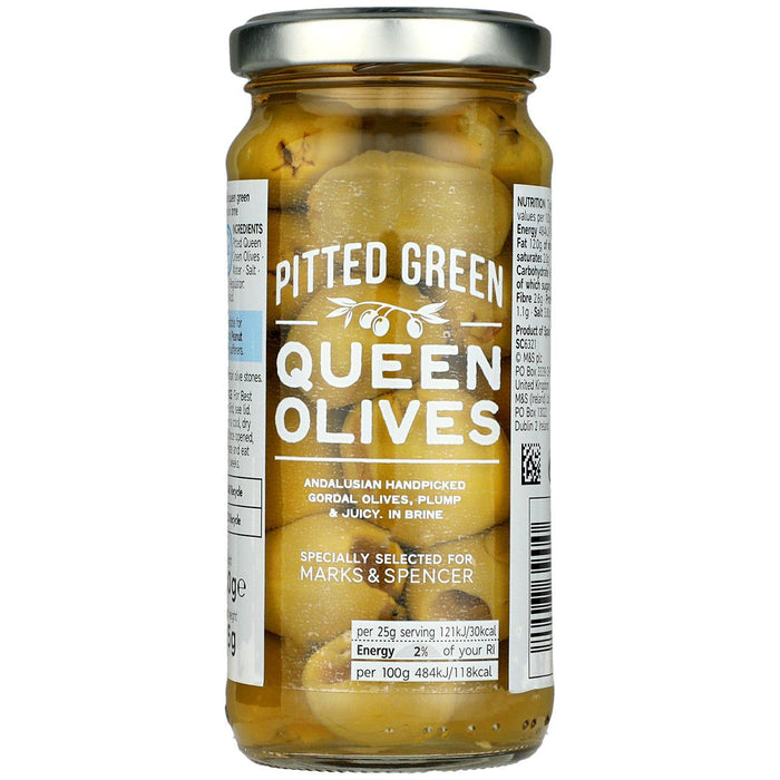 M & S Painted Green Queen Olives 225g