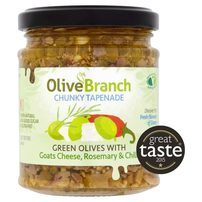 Olive Branch Olive Tapenade with Goat's Cheese Rosemary & Chilli 180g