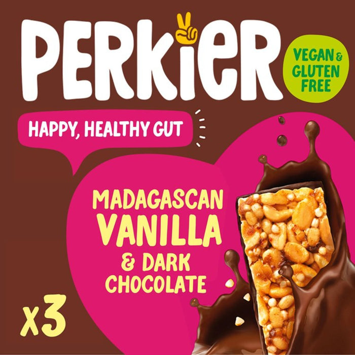 Perkier Madagascan Vanilla & Dark Chocolate Bar 3 x 37g