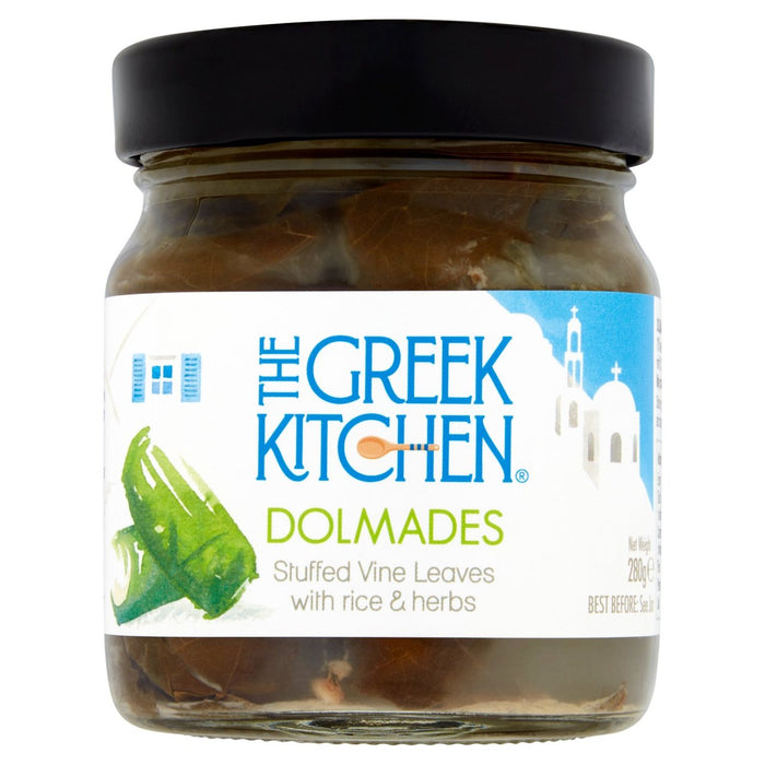 The Greek Kitchen Dolmades Stuffed Vine Leaves with Rice & Herbs 280g