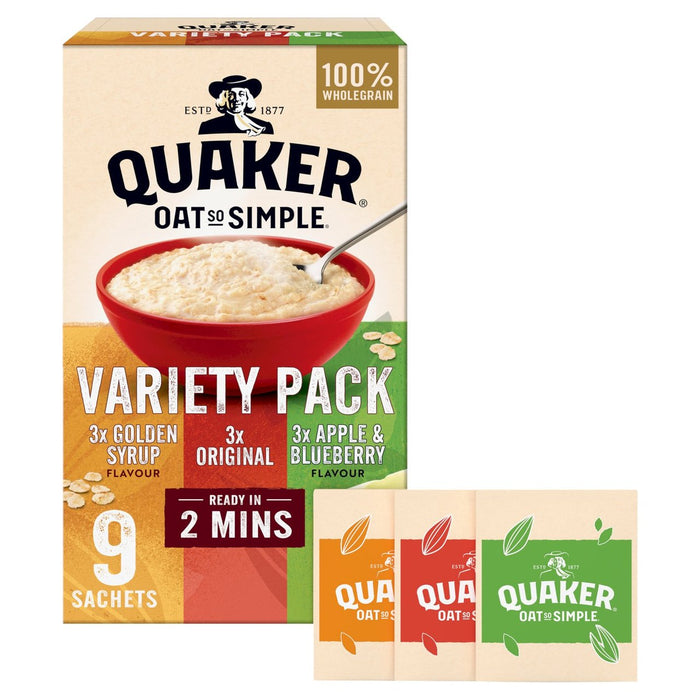 Quaker Oat So Simple Variety Pack Porridge 9 x 33g