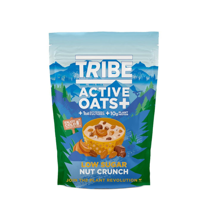 TRIBE Instant Breakfast Oats Pouch Low Sugar Nut Crunch 480g