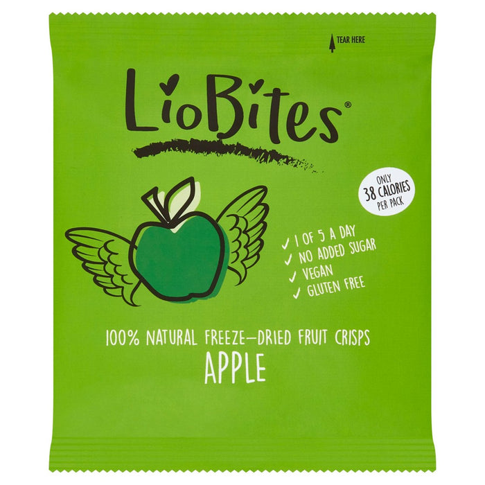 LioBites Freeze Dried Apple Crisps 10g
