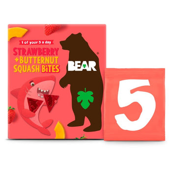 BEAR Paws Fruit Shapes Strawberry & Apple 2+ years Multipack 5 x 20g