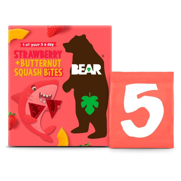 Bear Bites Fruit & Veg Shapes Strawberry & Butternut Squash Multipack 5 x 18g