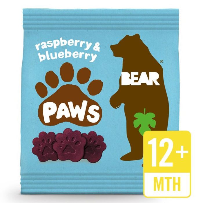 Bear Paws Raspberry & Blueberry Fruit & Veg Shapes 12 mths+ 20g