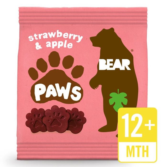 Bear Paws Strawberry & Apple Fruit & Veg Shapes 12 mths+ 20g