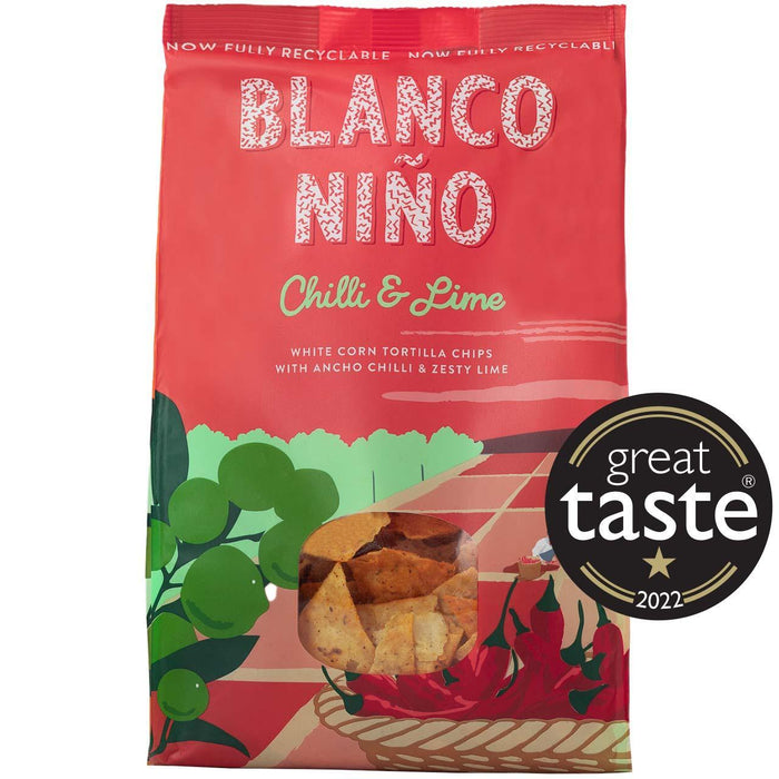 Blanco Nino Chili & Lime White Mais Tortilla Chips 170g
