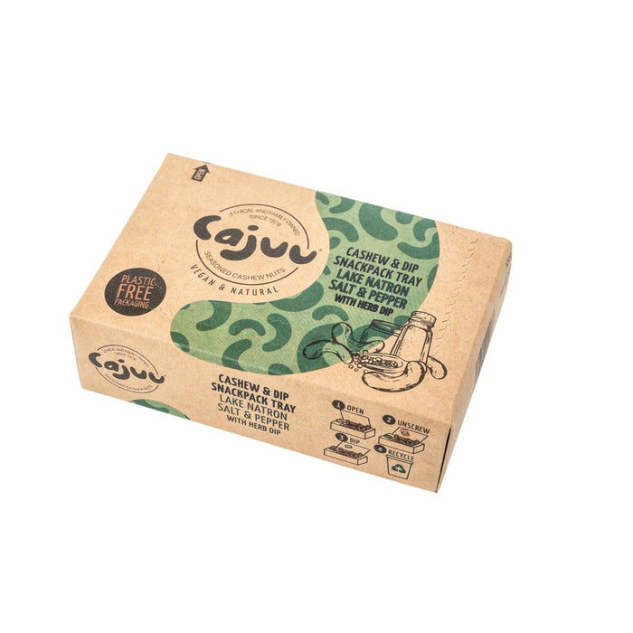 Cajuu Lake Natron Salt and Pepper Cashew Tray with Herb Dip 100g