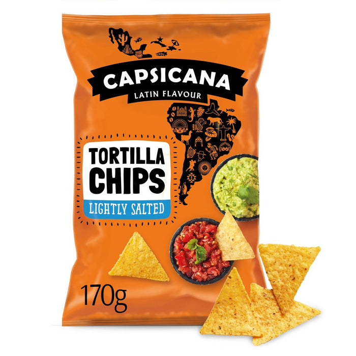 Capsicana Mexikaner leicht gesalzene Tortilla -Chips glutenfrei 170g