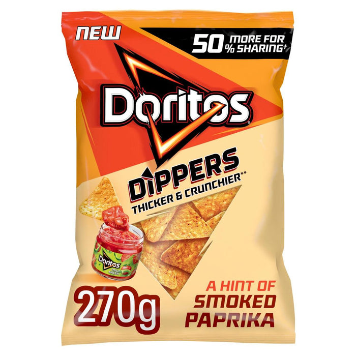 Doritos Dippers Hinweis von Paprika, die Tortilla -Chips 270 g teilen