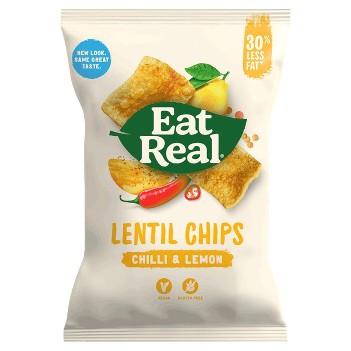 Eat Real Chilli & Lemon Lentil Chips Single Bag 22g