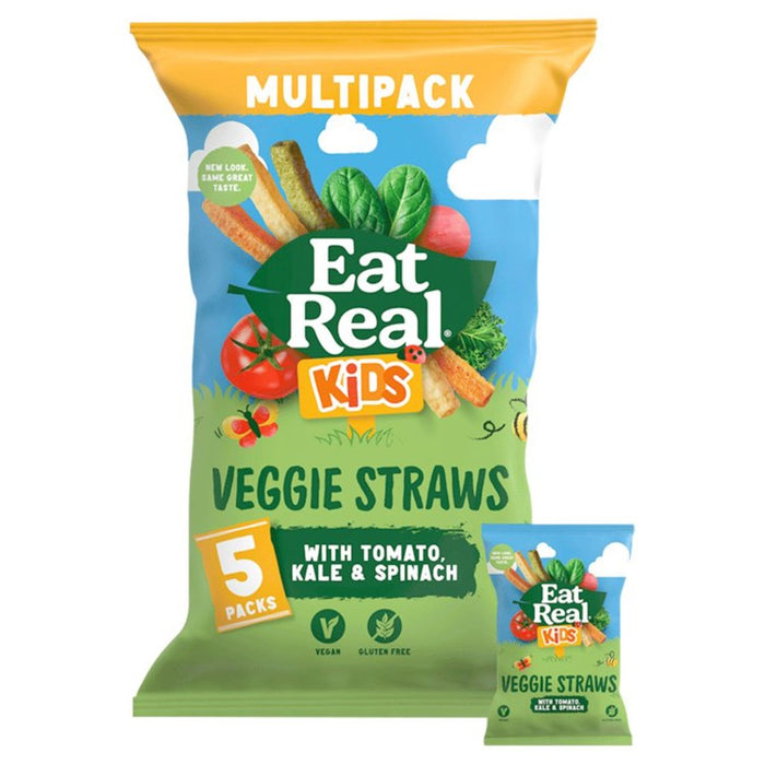Eat Real Kiddies Straws Multi Pack 5 x 20g