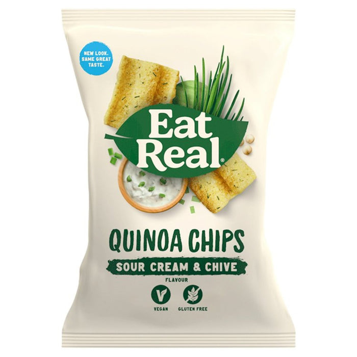 Comer chips de crema agria de quinua y cebollino de quinua 80g