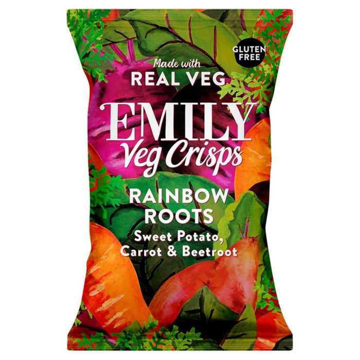 Emily Veg Crisps Regenbogenwurzeln Süßkartoffel Karotte & Rote Beete teilen 100g