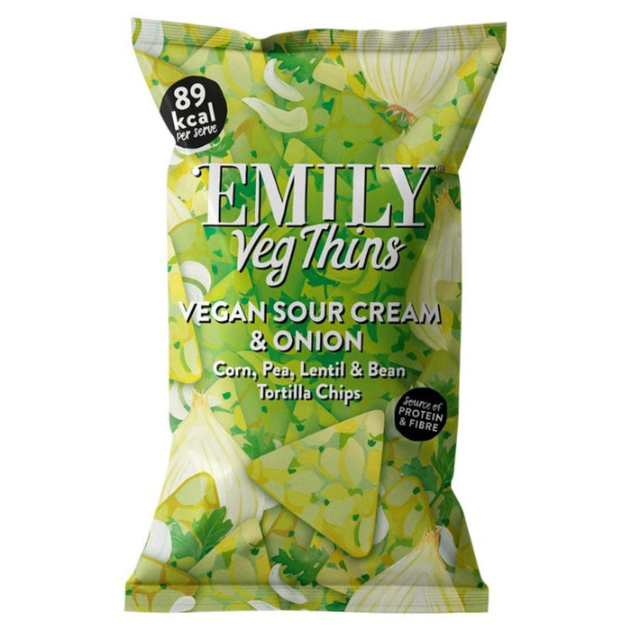 Emily Veg Thins Sour Cream & Onion Partage Bag 80G