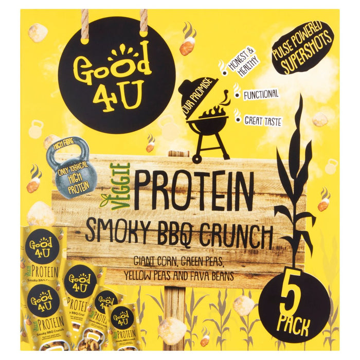 Good4u Veggie Protein Smoky BBQ Crunch Multipack 5 x 25g