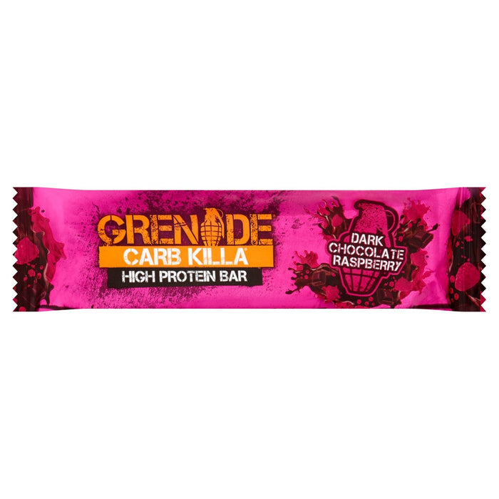 Grenade grenade killa chocolate de chocolat noir barre de protéine de framboise 60g