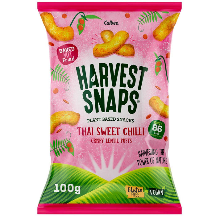 Harvest Snaps Lentil Puff Thai Sweet Chilli Compartir Bag 100g