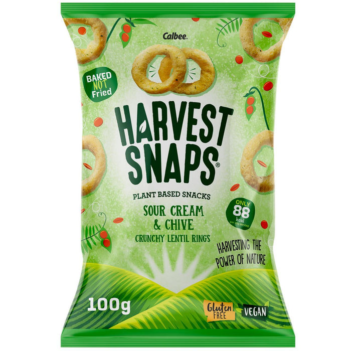 Harvest Snaps Anillo de lentejas crema agria y bolsa de intercambio de cebolletas 100g