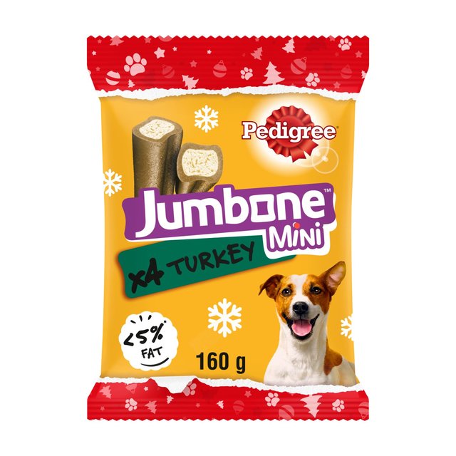 Pedigree Christmas Jumbone Small Dog Treats avec une saveur de dinde 4 mâtes