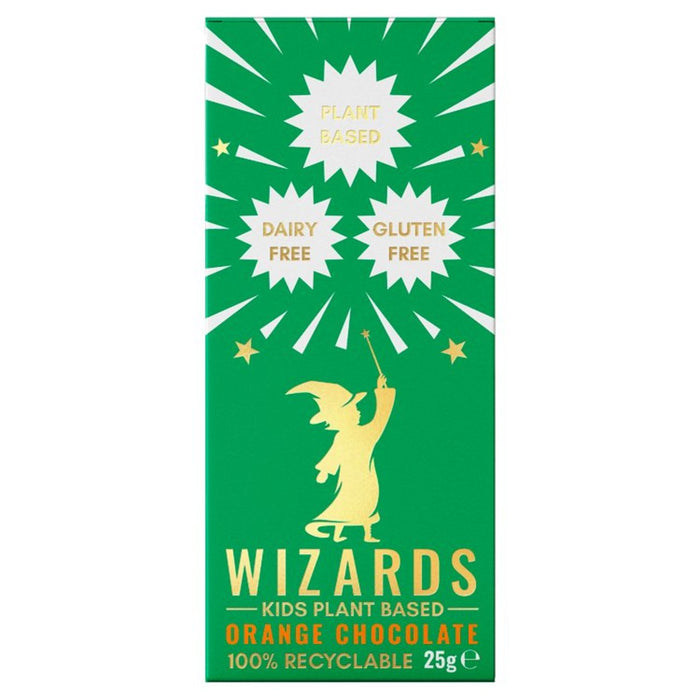 The Wizards Magic Kids Plant Based Orange Chocolate Bar 25g