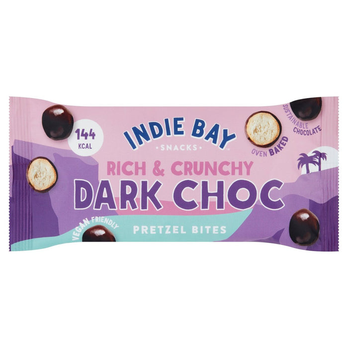 Indie Bay Snacks Spelt Pretzel Bites Dark Chocolate 31g