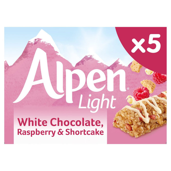 Alpen Light Cereal Bars White Chocolate Raspberry & Shortcake 5 x 19g