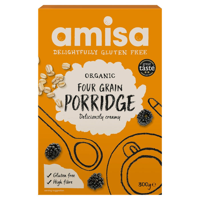 Amisa Organic Gluten Free Four Grain Porridge 300g