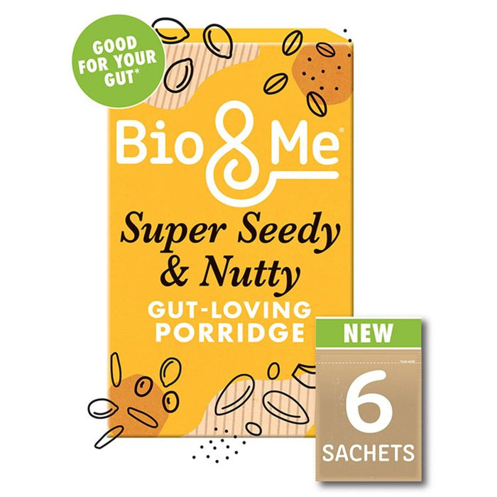 Bio & Me Gut aimant Super Seedy and Nutty Porridge Sachets 6 x 35g