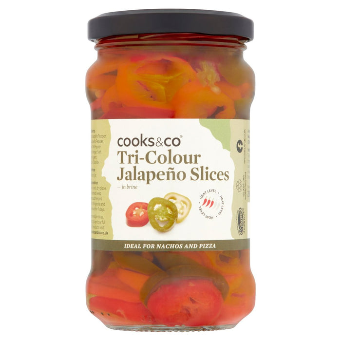 Cooks & Co Tri-Colour Jalapeno Slices 290g
