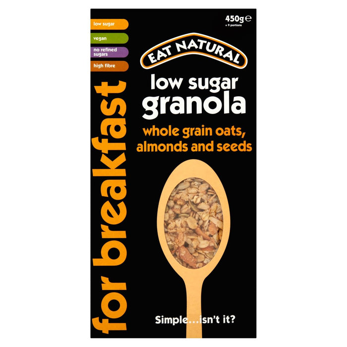 Eat Natural Low Sugar Granola Wholegrain Oats Almonds and Seeds 450g
