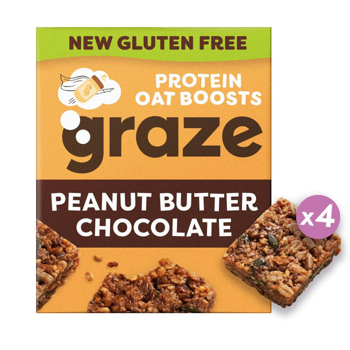 Graze Gluten Free Peanut Butter and Chocolate Protein Oat Bar Vegan 120g