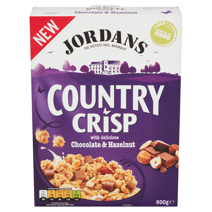 Jordans Chocolate y Hazelnut Country Crisp Cereal 500G