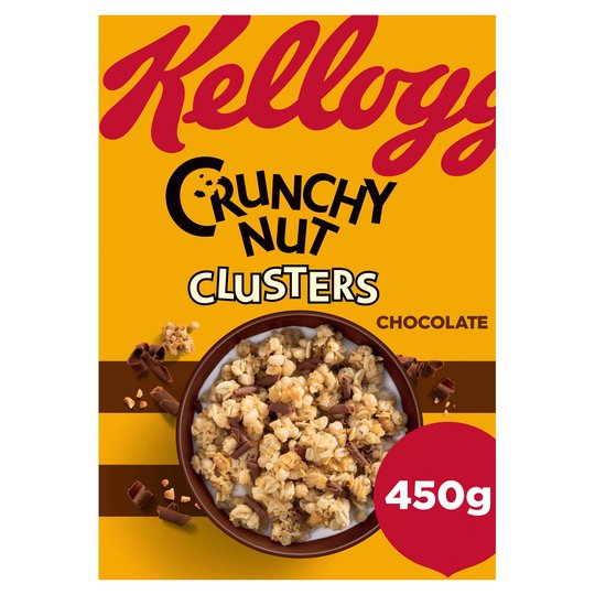 Kellogg's Crunchy Nut Chocolate Clusters 450g